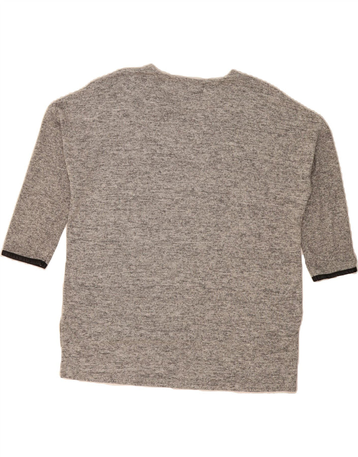 ZARA Womens Top 3/4 Sleeve UK 14 Medium Grey Vintage Zara and Second-Hand Zara from Messina Hembry 