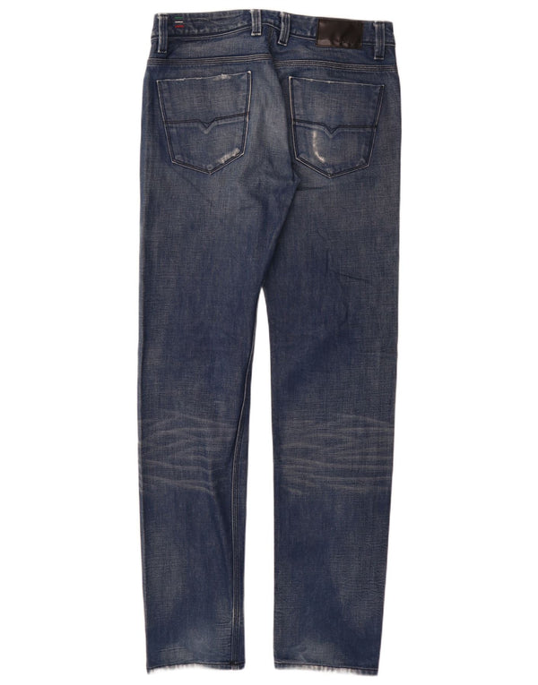 Diesel Mens Keever Tapered Jeans W31 L34 Blue Cotton