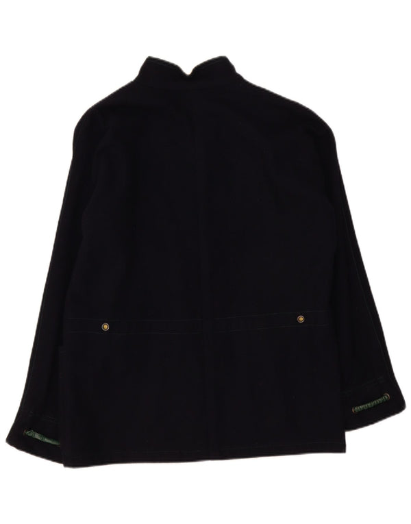 Vintage Womens Utility Jacket UK 16 Large Navy Blue
