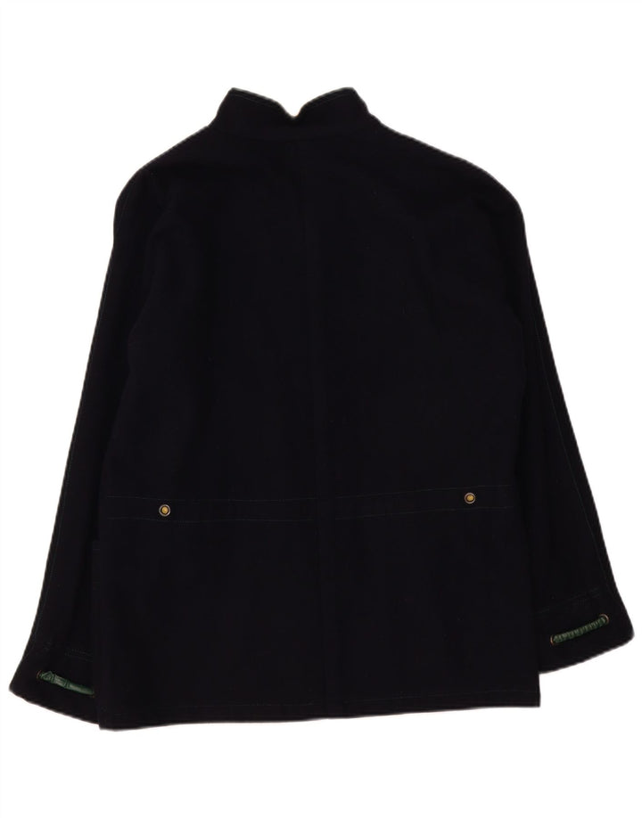 Vintage Kvinder Utility Jacket UK 16 Large Navy Blue