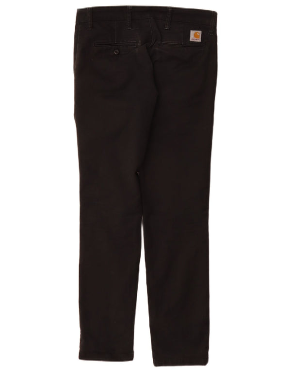 Carhartt Herre Slim Fit Chino Bukser W30 L32 Sort Bomuld