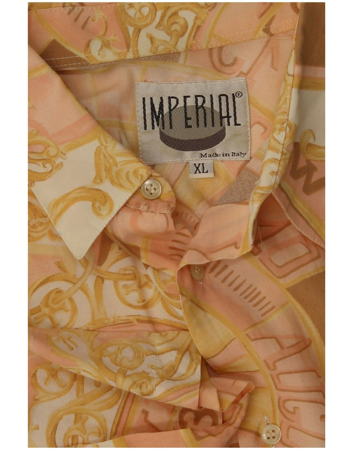 Imperial Herre grafisk kortærmet skjorte XL Beige