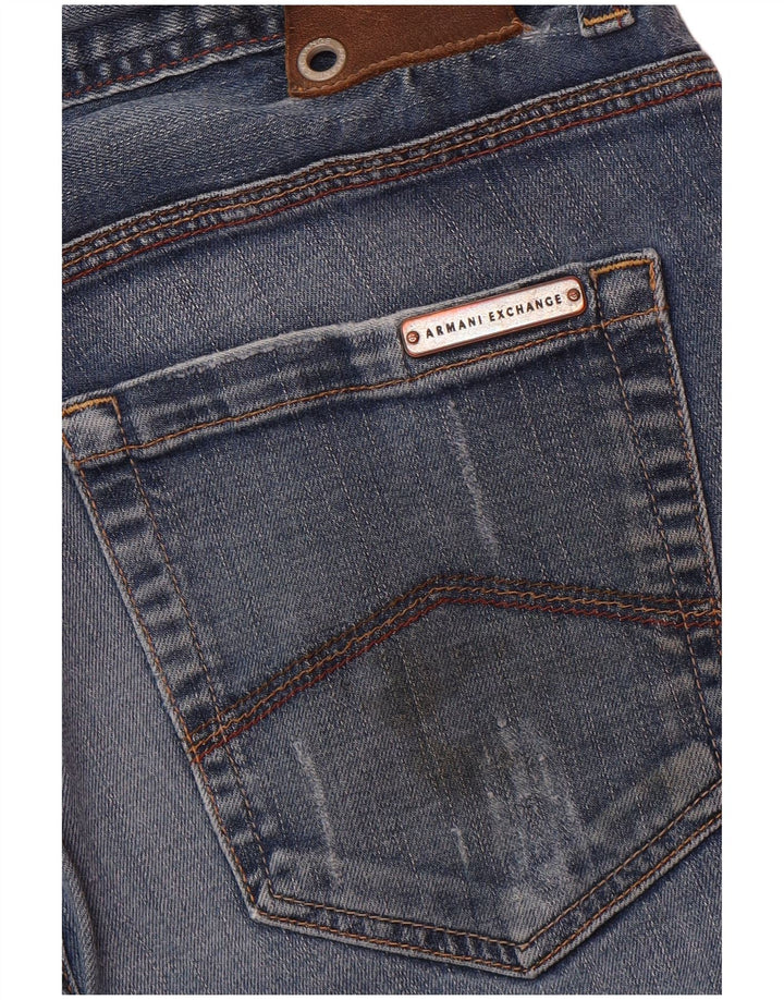 ARMANI EXCHANGE Mens Straight Jeans W34 L34 Navy Blue Cotton