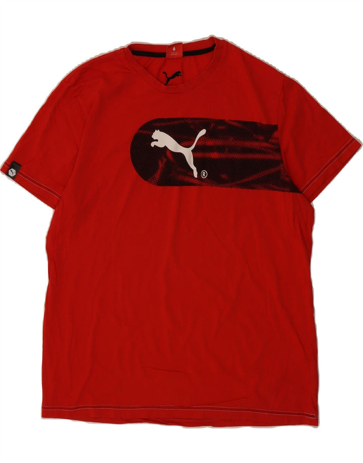 PUMA Mens Graphic T-Shirt Top XL Red Cotton Vintage Puma and Second-Hand Puma from Messina Hembry 