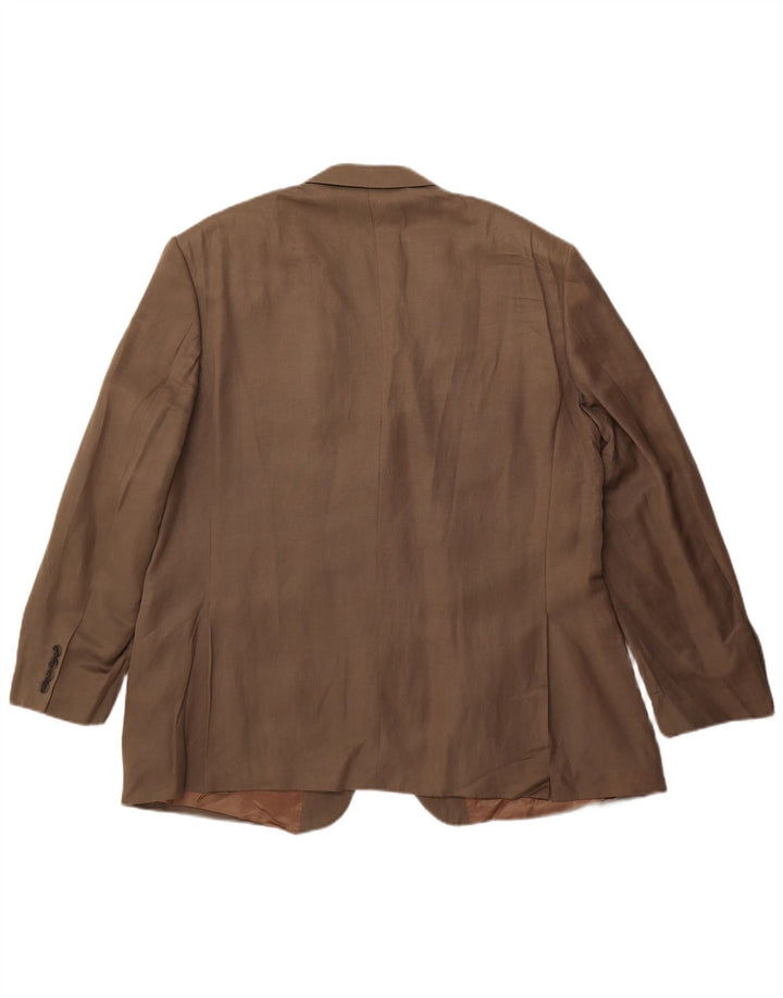 Marks & Spencer Herre 2-knaps blazerjakke UK 38 Medium Khaki Silk