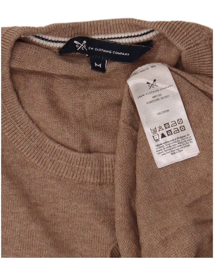 Crew Tøj Herre Crew Neck Jumper Sweater Medium Beige Bomuld