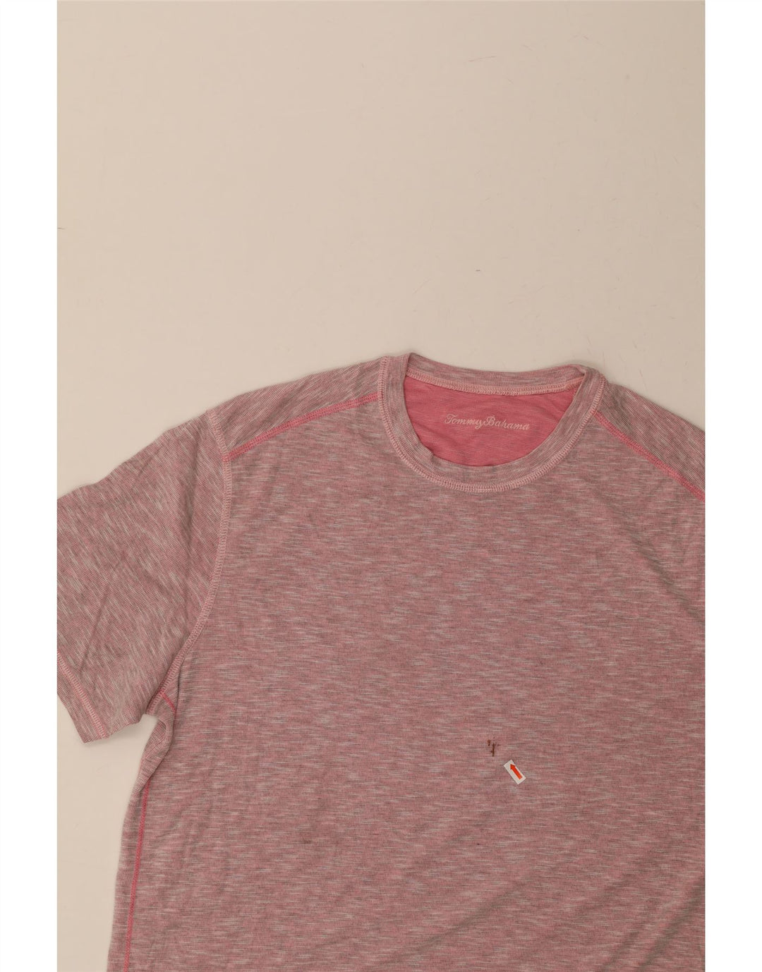 TOMMY BAHAMA Mens T-Shirt Top Large Pink Pinstripe Vintage Tommy Bahama and Second-Hand Tommy Bahama from Messina Hembry 