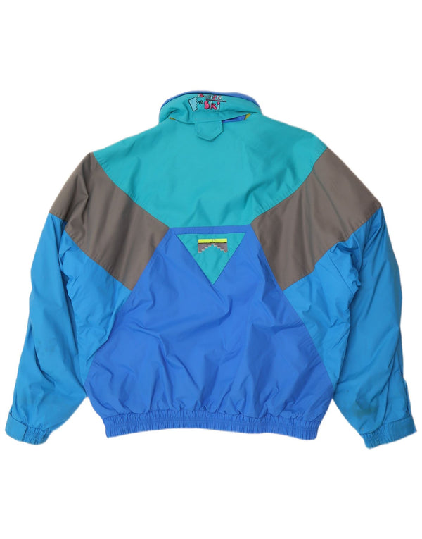 K2 Herre Hætte Loose Fit Skijakke EU 44 2XL Blå Colourblock Retro