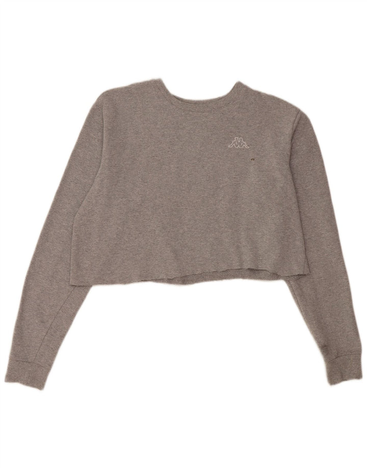 Kappa Dame Crop Top Langærmet UK 18 XL Grå