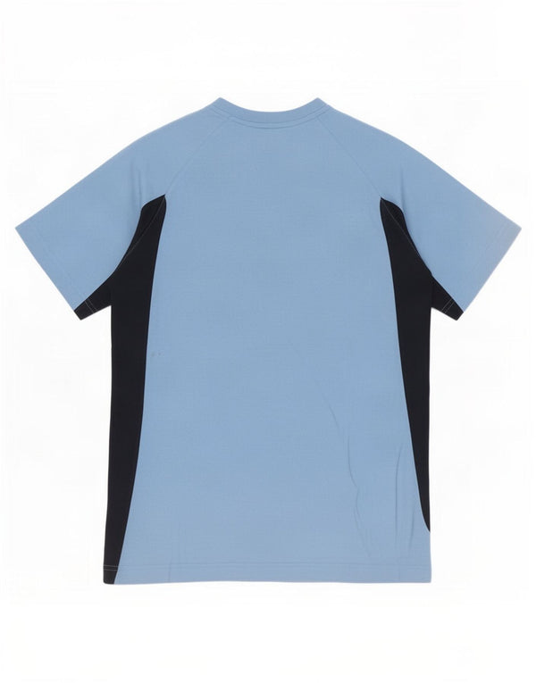 Adidas Boys T-Shirt Top 15-16 år Blå Colourblock Bomuld