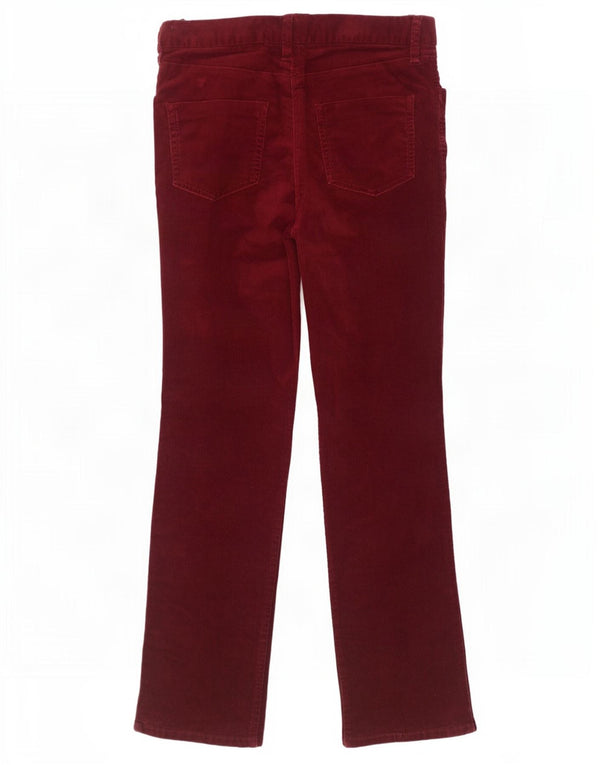 Marks & Spencer fløjlsbukser til kvinder UK 10 Small W32 L30 Burgundy