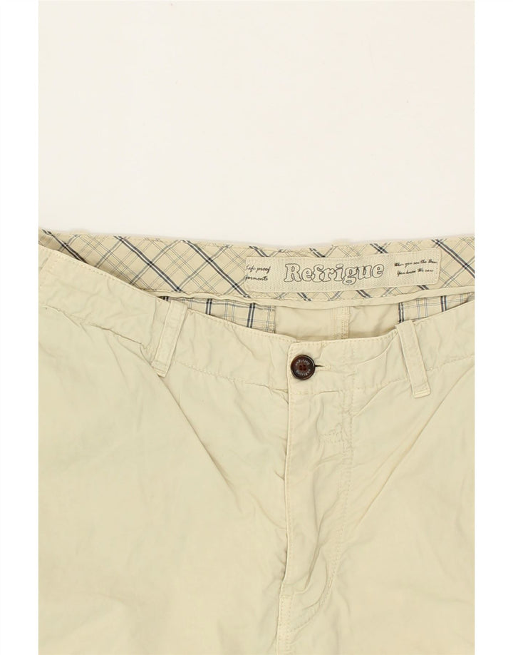 REFRIGUE Mens Chino Shorts IT 54 2XL W36  Beige Cotton Vintage Refrigue and Second-Hand Refrigue from Messina Hembry 