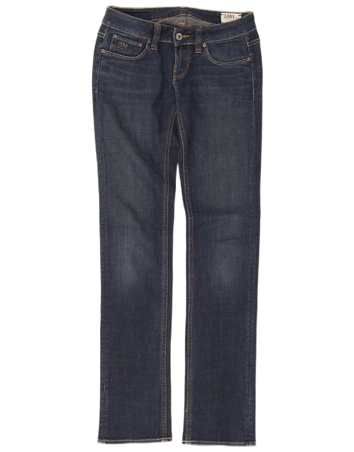 G-Star Dame 3301 Slim Jeans W26 L32 Blå Bomuld