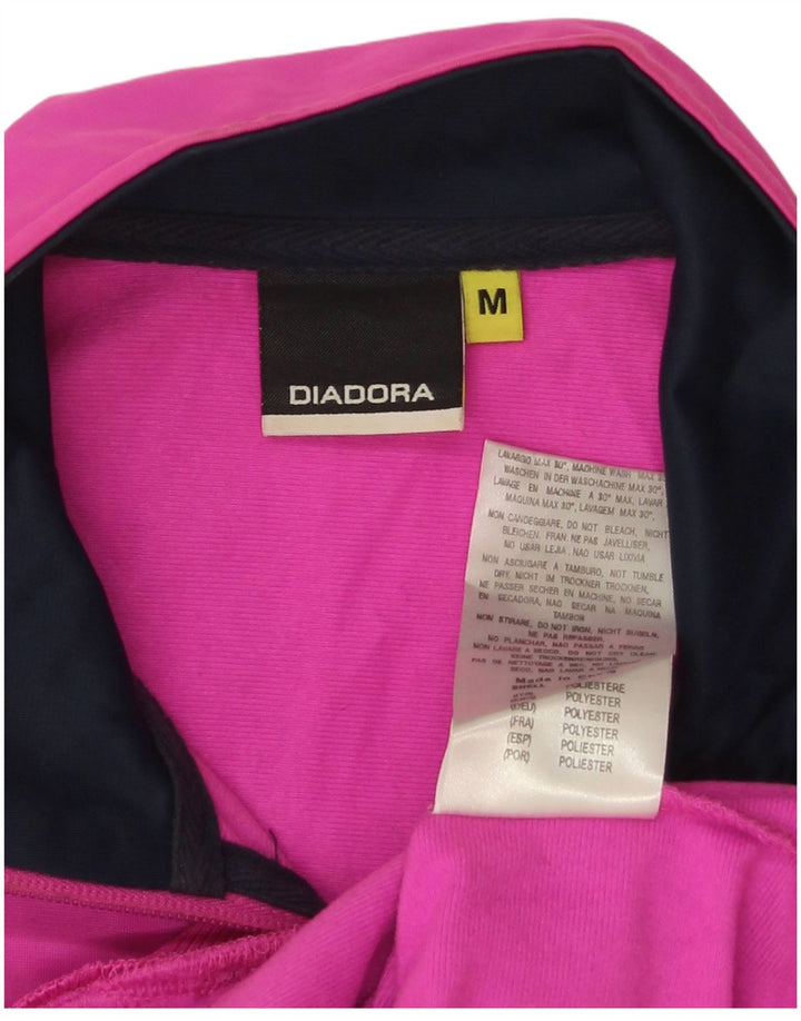 Diadora træningsdragt topjakke til kvinder UK 14 Medium Pink Polyester