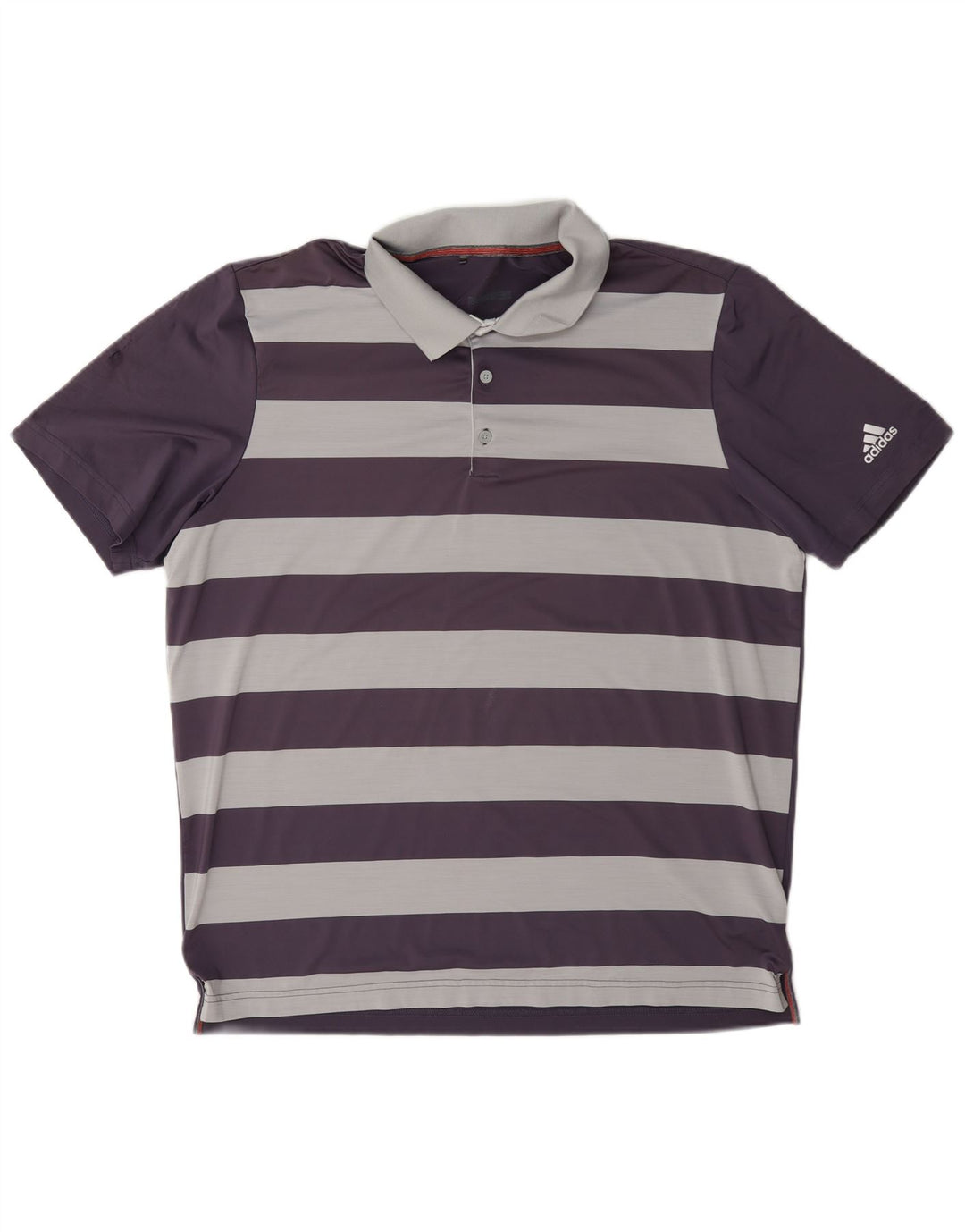 Adidas Herre Golf Polo Shirt Stor lilla stribet polyester