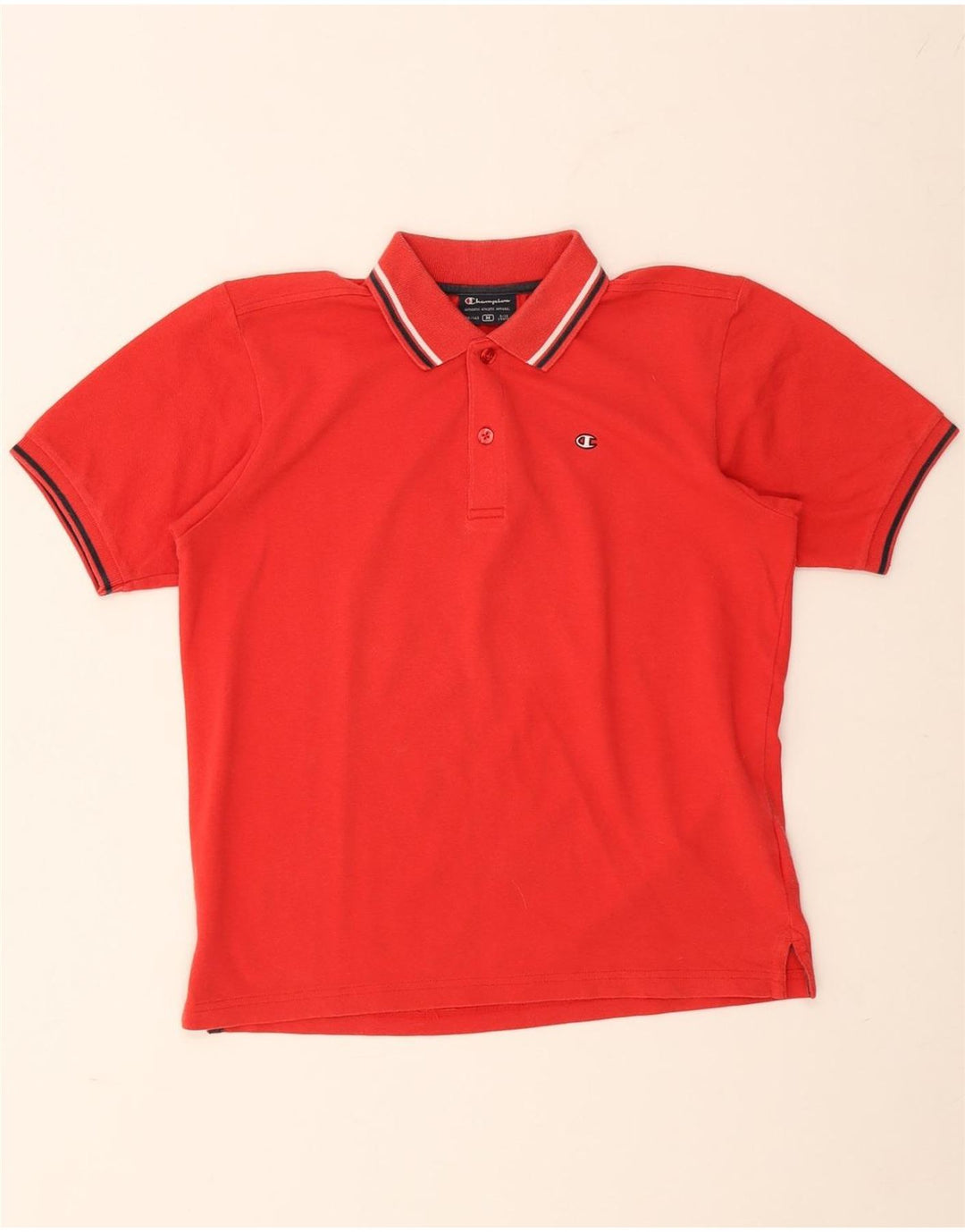 CHAMPION drenge poloshirt 9-10 år Medium rød bomuld