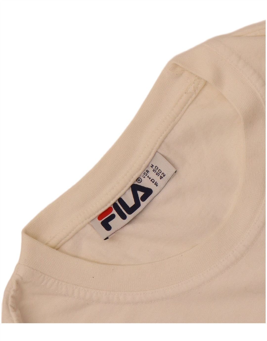 Fila Herre Grafisk T-Shirt Top Medium White