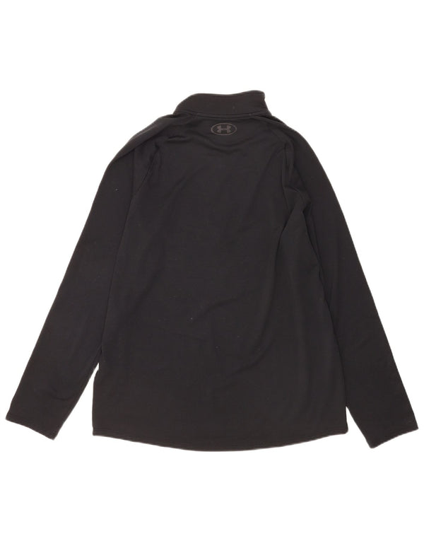 Under Armour Herre Heat Gear Zip Neck Pullover Træningsdragt Top Medium Sort