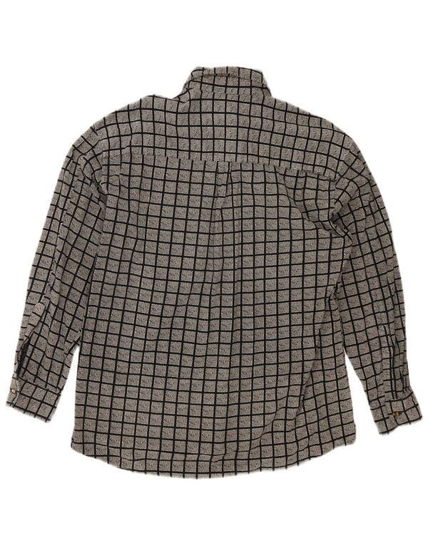 CLUB D'AMINGO Mens Corduroy Shirt Size 42 Large Navy Blue Geometric
