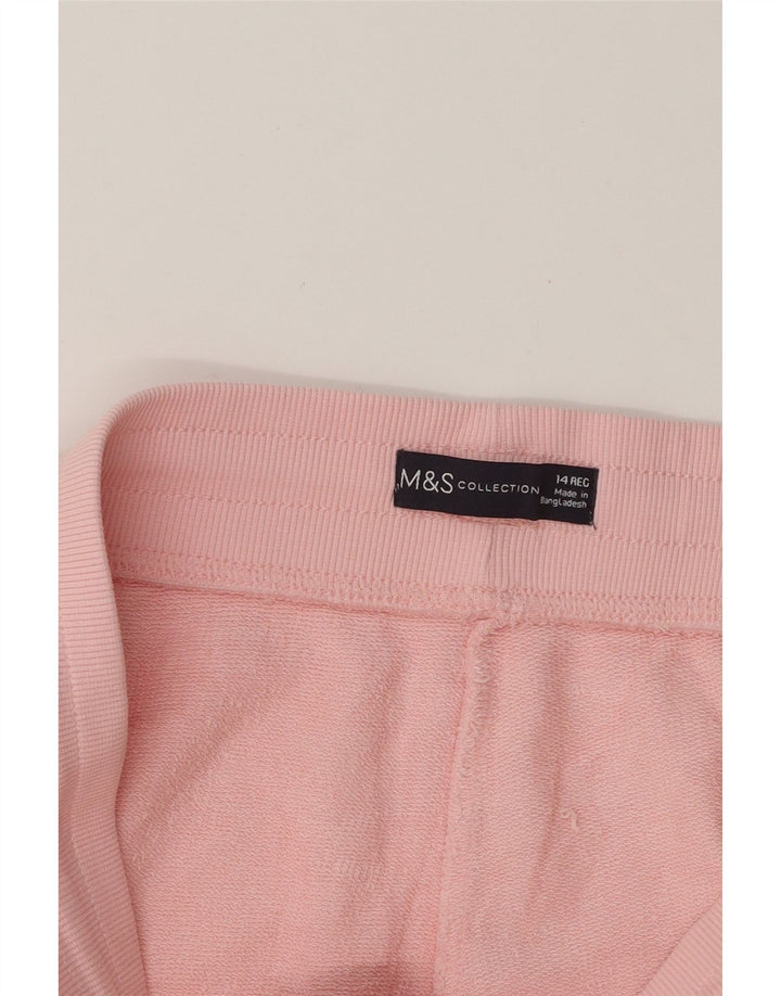 MARKS & SPENCER Womens Tracksuit Trousers Joggers UK 14 Medium  Pink Vintage Marks & Spencer and Second-Hand Marks & Spencer from Messina Hembry 