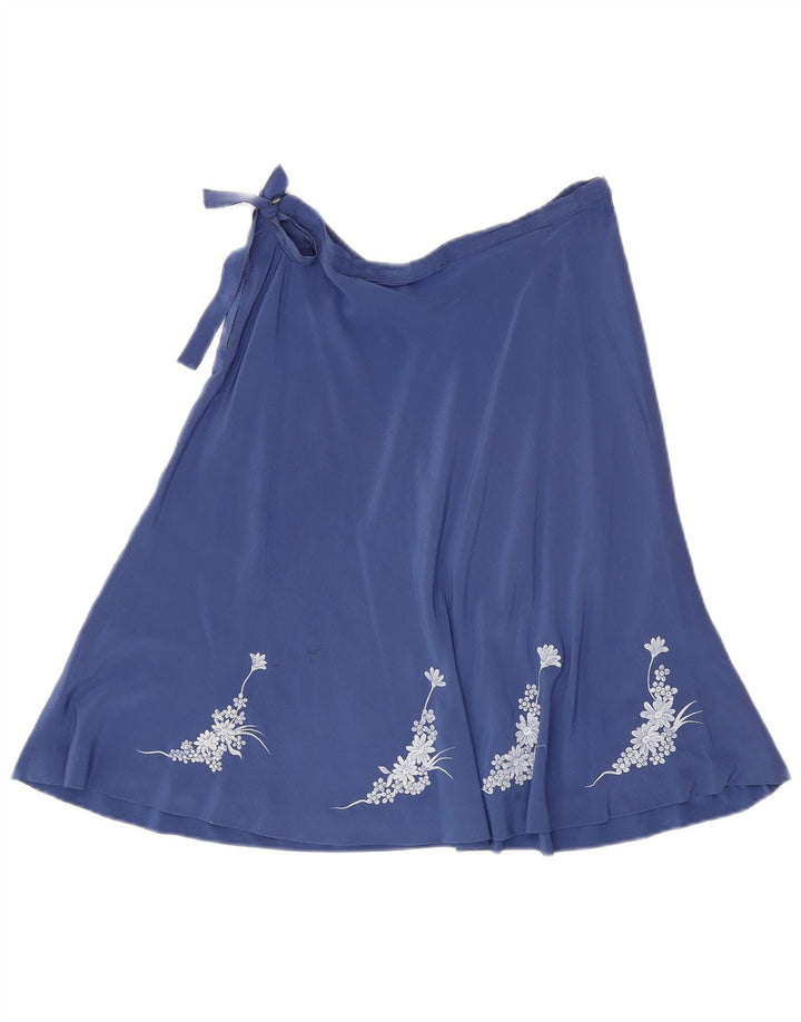 Vintage A-line nederdel til kvinder W26 Small Blue Floral