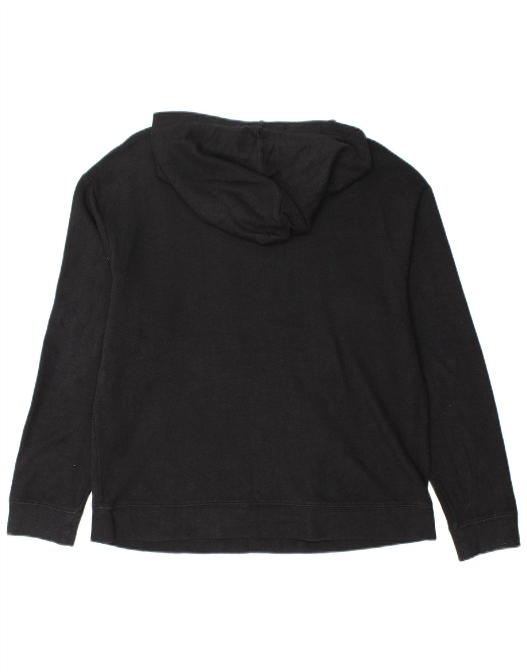 MASSIMO DUTTI Dame Hættetrøje Jumper UK 14 Medium Sort Chevron