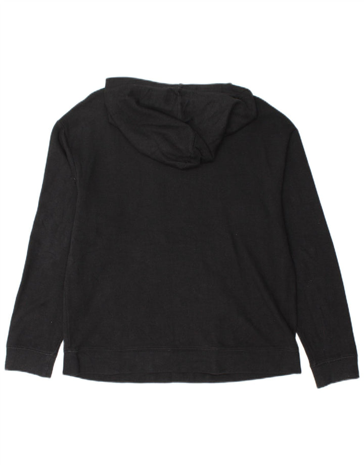 MASSIMO DUTTI Dame Hættetrøje Jumper UK 14 Medium Sort Chevron