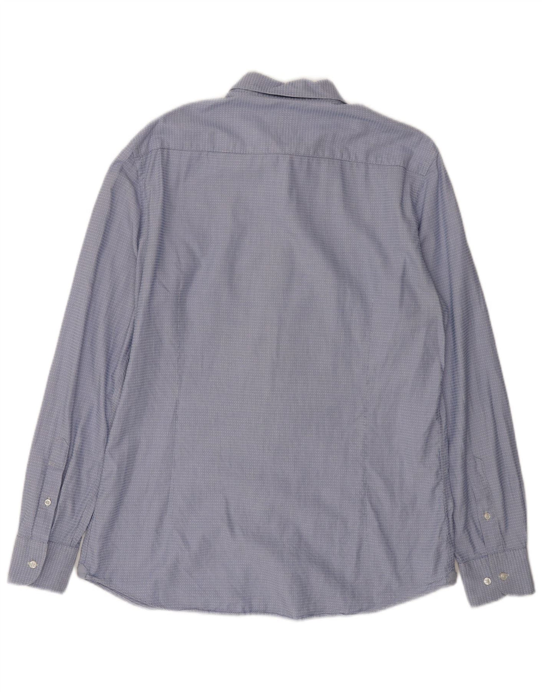 MASSIMO DUTTI Herreskjorte Stor blå nålestribet bomuld