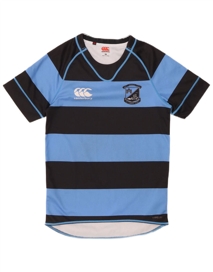 CANTERBURY T-shirt top XS blå stribet polyester