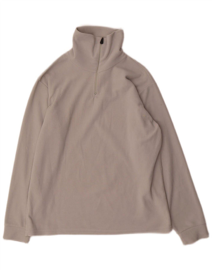 Colmar Fleece Jumper med lynlås til mænd mellem grå polyester