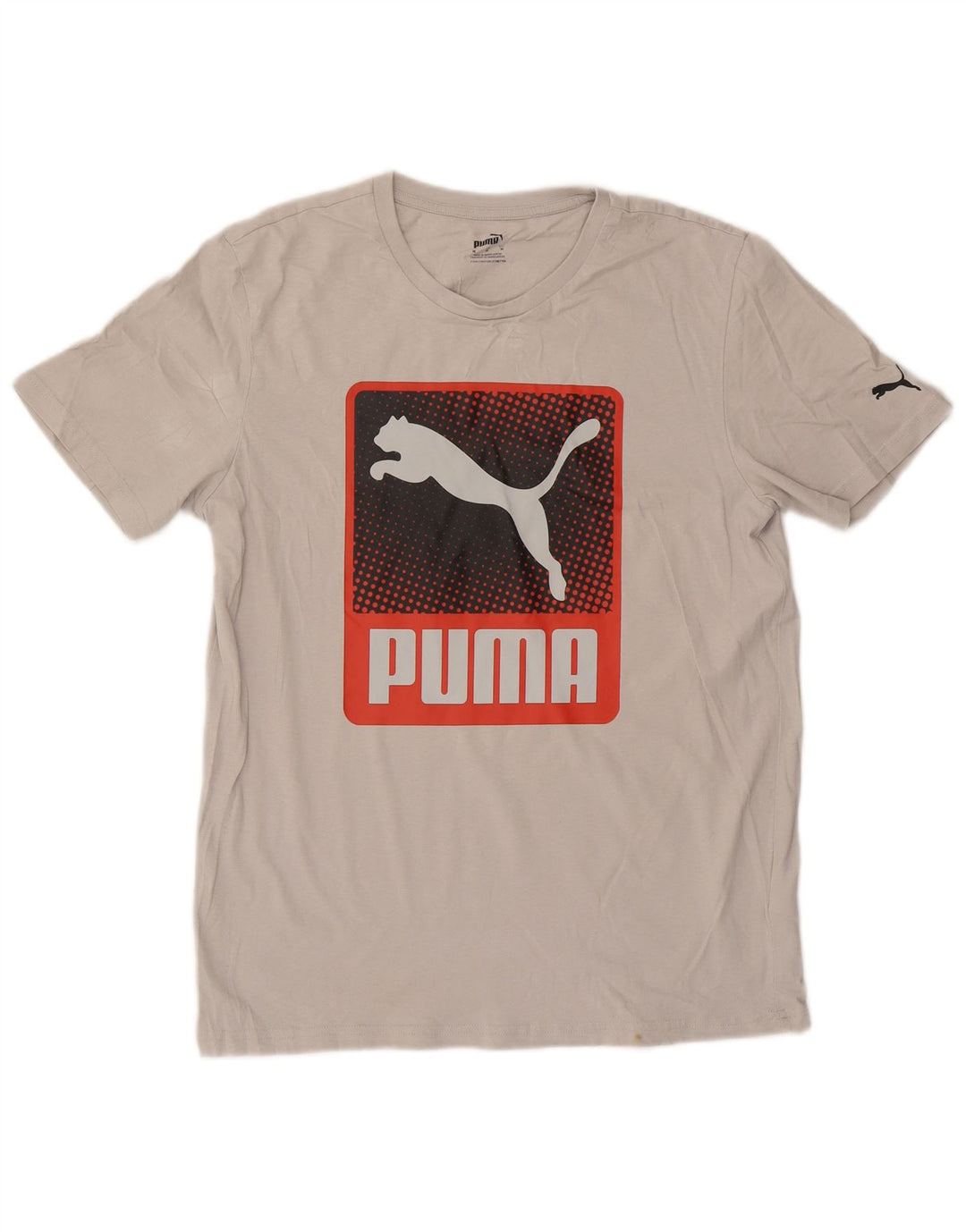 Puma Herre grafisk T-shirt top mellemgrå bomuld