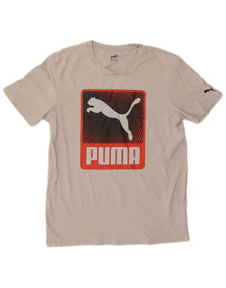 Puma Herre grafisk T-shirt top mellemgrå bomuld