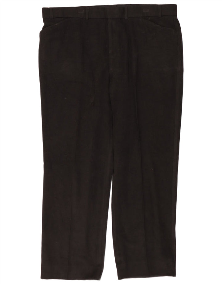 MARKS & SPENCER Straight Casual Bukser til mænd W40 L29 Sort Viscose