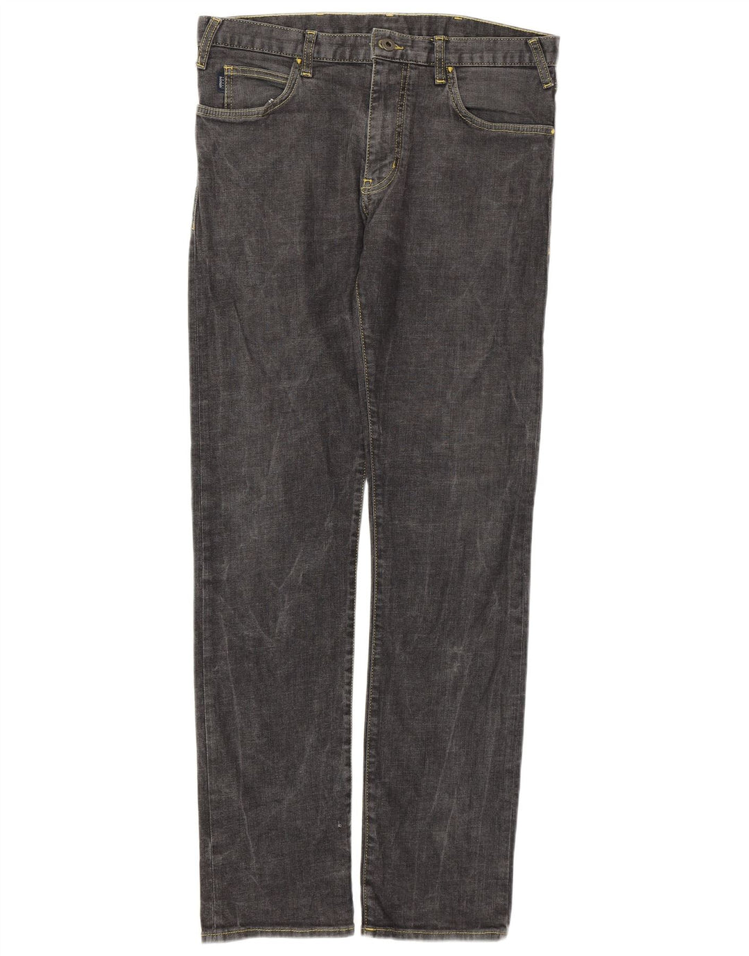 ARMANI Straight jeans til mænd W33 L32 Grå bomuld