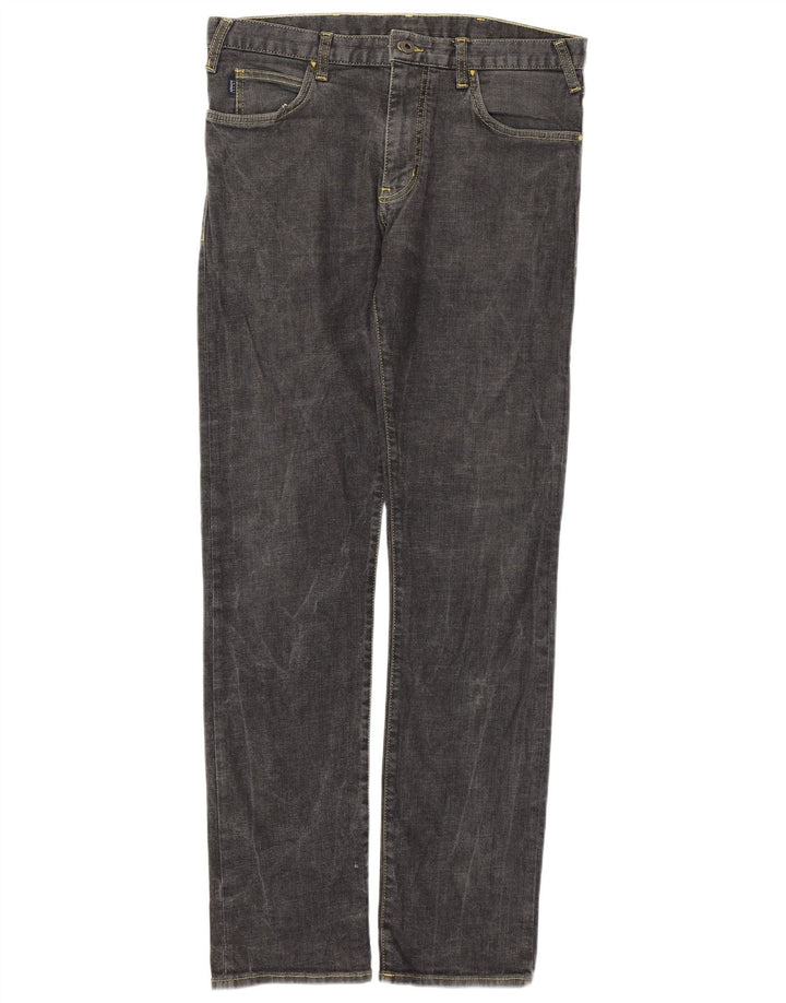 ARMANI Straight jeans til mænd W33 L32 Grå bomuld