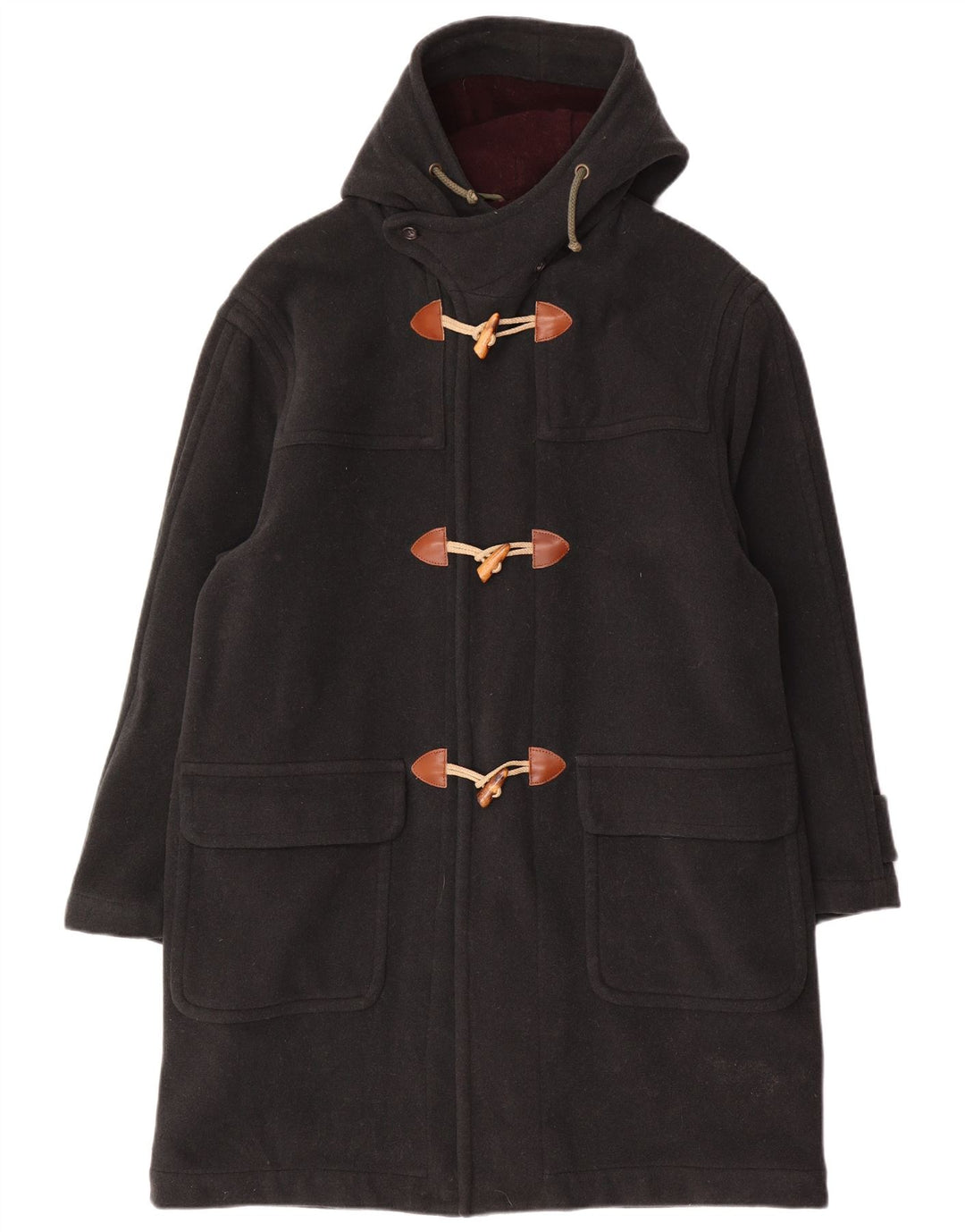 P&P People Herre Hooded Duffle Coat UK 38 Medium Green Wool