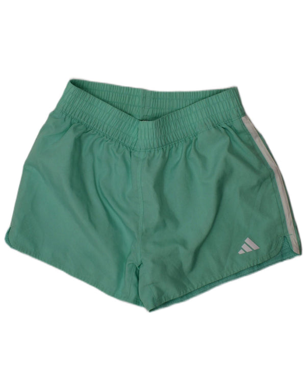 ADIDAS Girls Aeroready Sport Shorts 13-14 Years  Turquoise Polyester