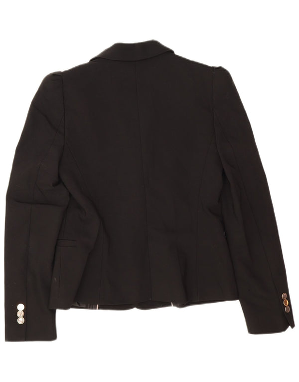 Zara Dame 1 Knap Blazer Jacket UK 12 Medium Sort