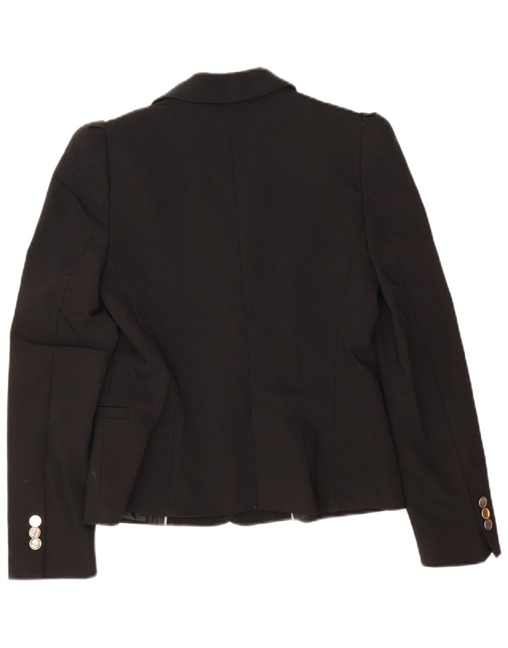Zara Dame 1 Knap Blazer Jacket UK 12 Medium Sort