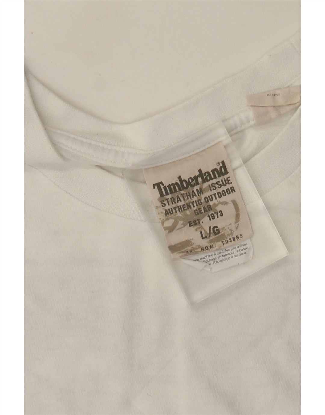 Timberland Herre grafisk T-shirt Top Stor hvid bomuld