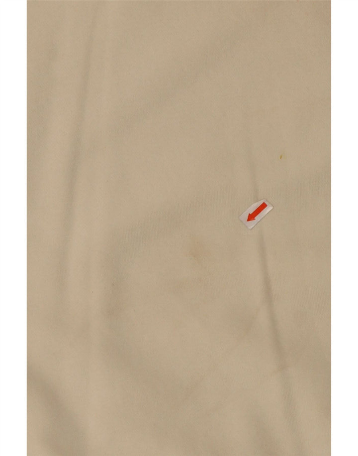 NIKE Womens Crop Oversized Sweatshirt Jumper UK 10 Small Off White Bomuld