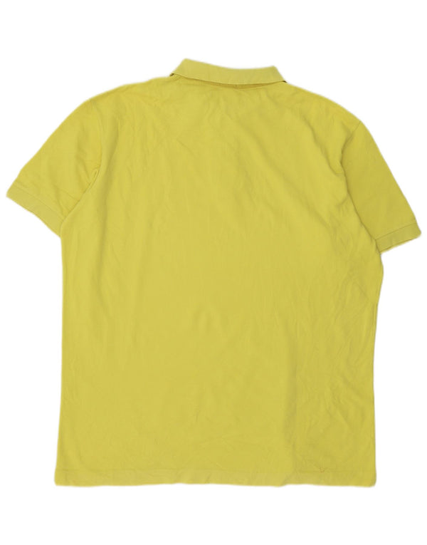 Benetton herre poloshirt XL gul bomuld
