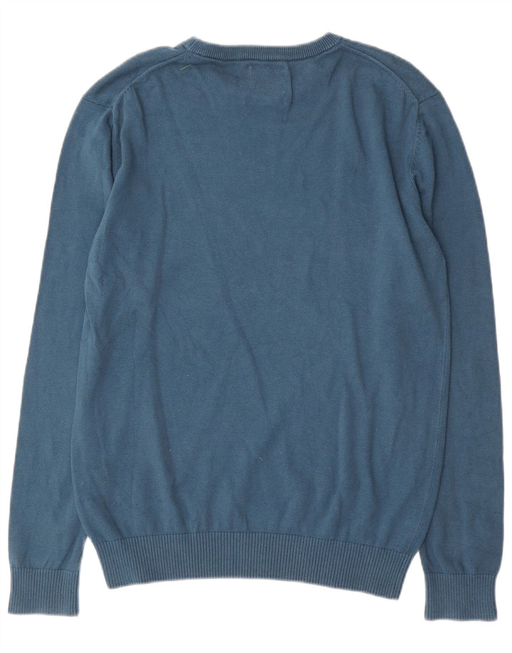 Joules Herre Boat Neck Jumper Sweater Lille Blå Bomuld