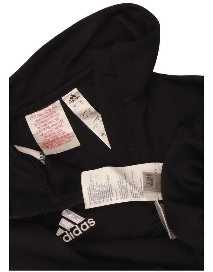 Adidas Boys Climalite Pullover Træningsdragt Top 9-10 år Sort Colourblock
