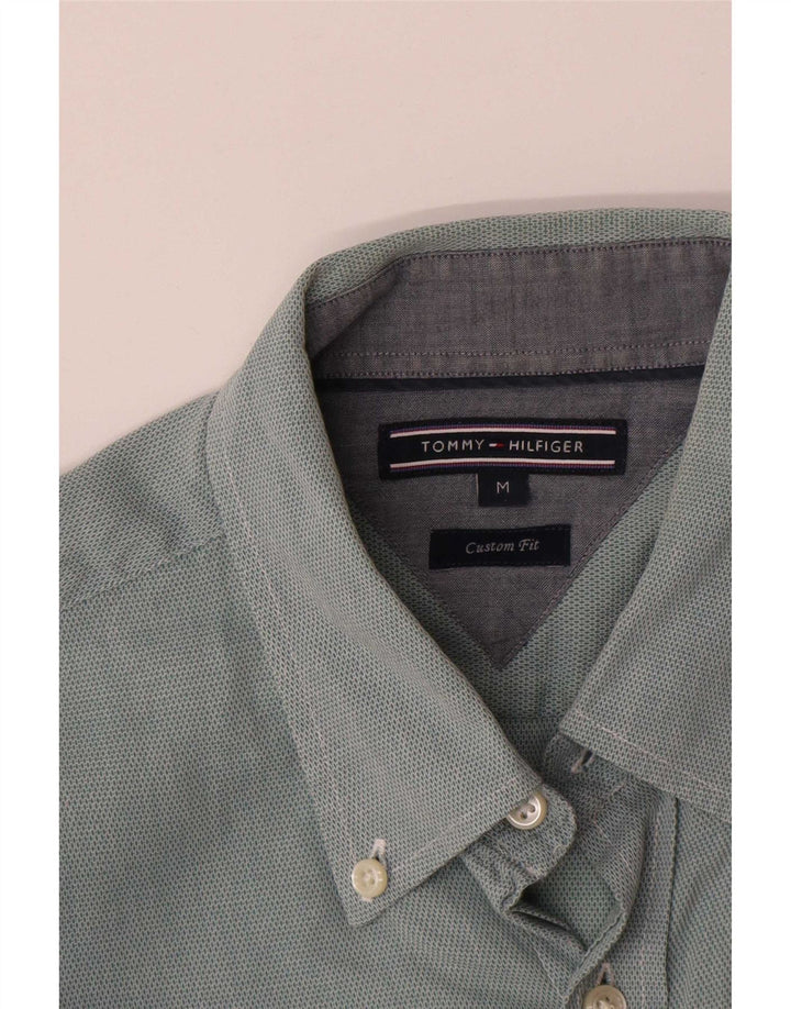Tommy Hilfiger Herre Custom Fit skjorte mellemgrøn bomuld