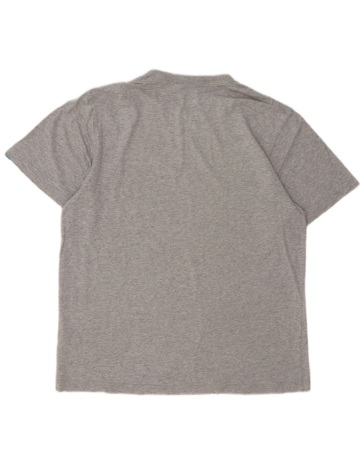 Adidas Herre Grafisk T-Shirt Top Stor Grå Bomuld