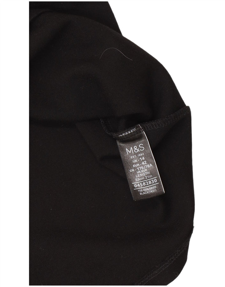 Marks & Spencer Mininederdel til kvinder UK 14 Large W30 Black Viscose