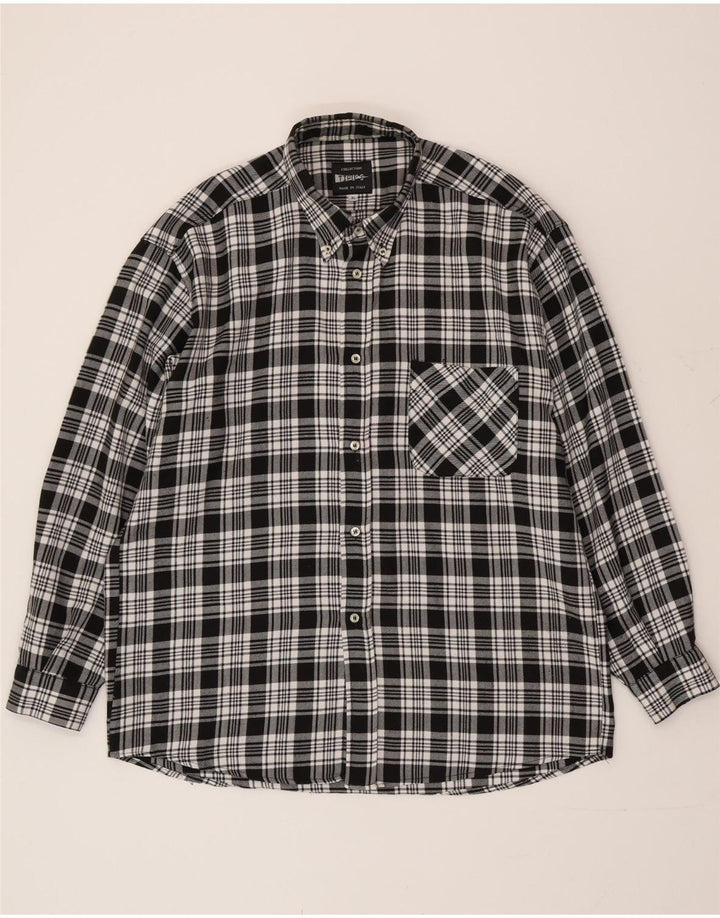TIPO'S Flannelskjorte til mænd XL sort ternet