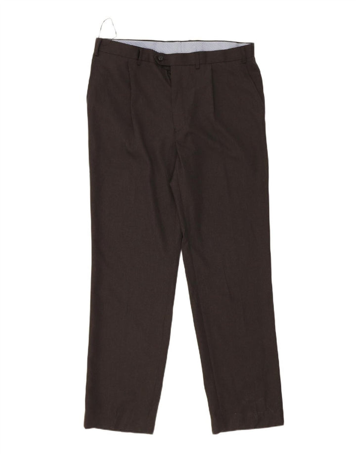 MARKS & SPENCER Mens Regular Fit Pegged Suit Trousers W38 L33 Grey