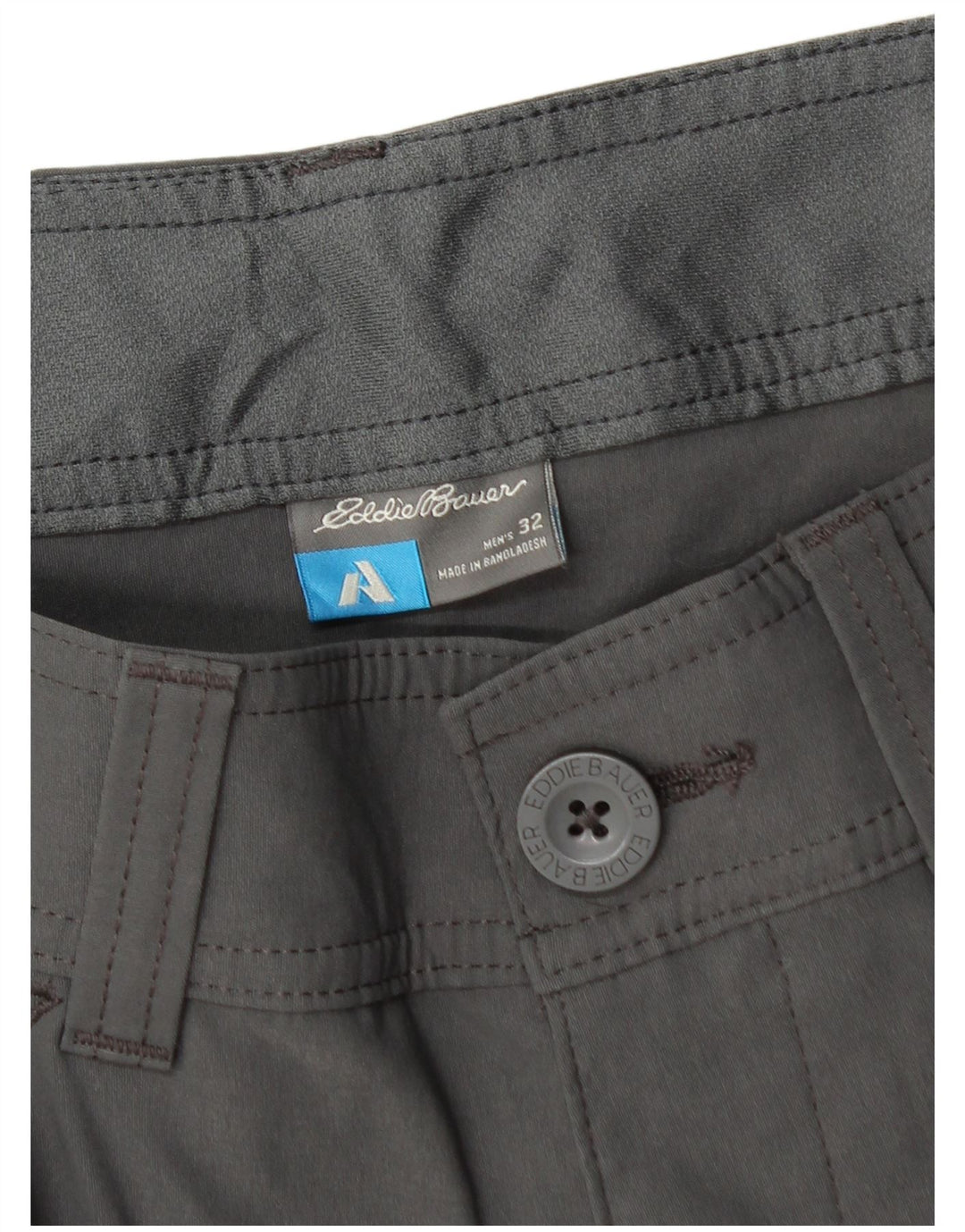 EDDIE BAUER Herre Cargo Shorts W32 Medium Grå Nylon